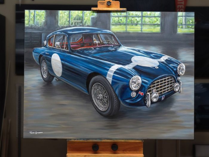 Motorcycles by Moonlight –  AC Aceca Live Painting by Tyler Gilbert