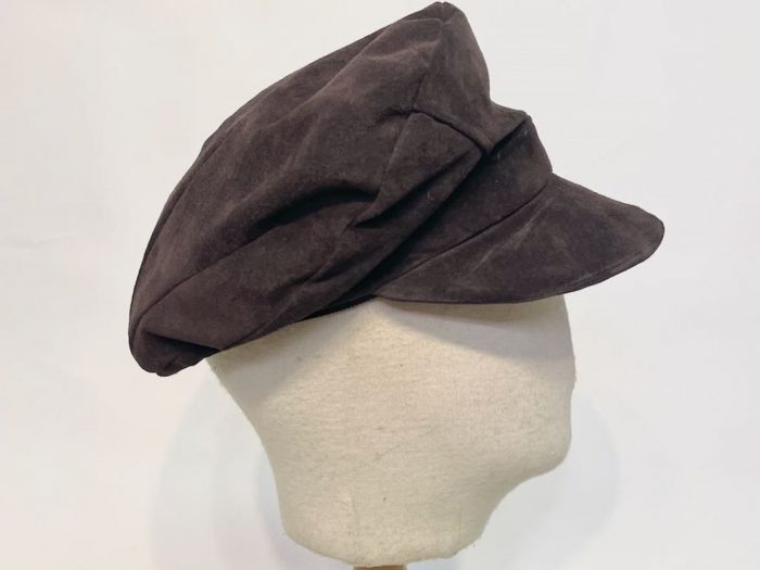 Motorcycles by Moonlight – Christine A. Moore Millinery Vintage Motorcycle Cap #1 (Pig Suede)