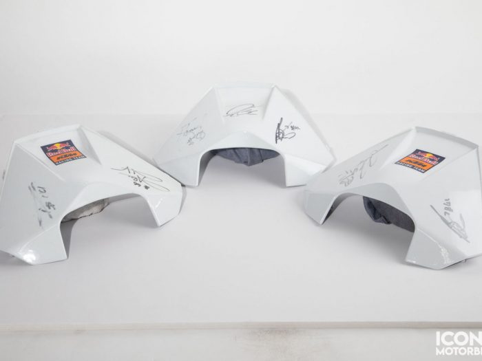 KTM RC390 Cup Tank Covers Signed by KTM Legends