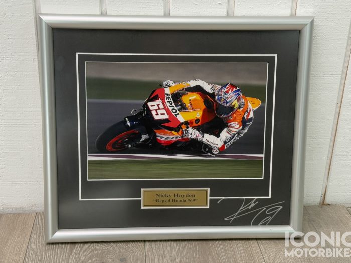 Nicky Hayden Signed Wall Art