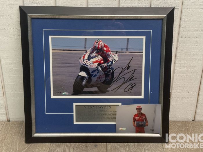 Nicky Hayden Signed Wall Art "2010 Marlboro Ducati #69" #44/69