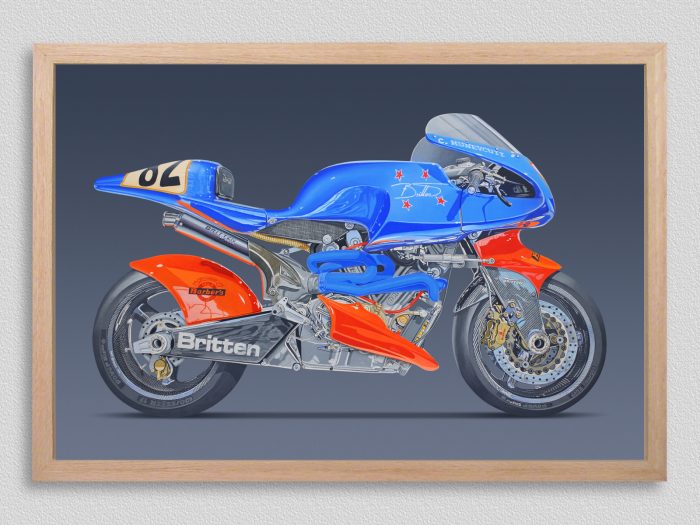Original Britten V1000 Acrylic Painting
